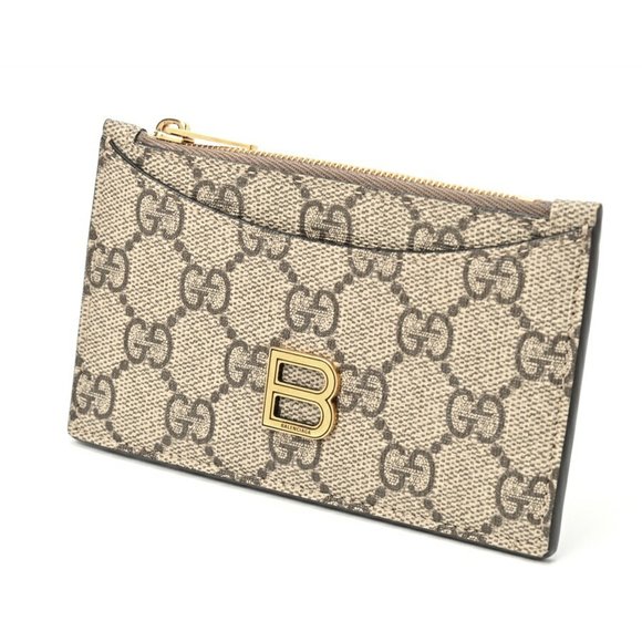 Gucci x Balenciaga Hacker Project B Coin Business Card Holder/Card Case 681701 G - Picture 1 of 6